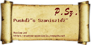Puskás Szaniszló névjegykártya